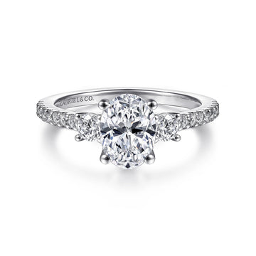 14KW Diamond Engagement Semi-Mount Ring, .46 CTW